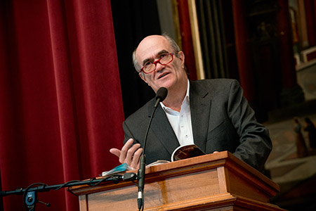 Colm Tóibín in the UGA Chapel. Photo courtesy of Dave Marr, Willson Center.