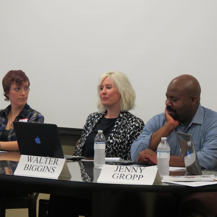 Rebecca Norton, Laura Solomon, and Walter Biggins at the UEA Careers in Publishing Panel