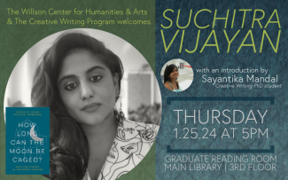 Promotional Graphic for Suchitra Vijayan Event