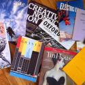 Pile of literary magazines